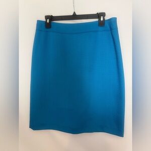 NWT Tahari ASL Pencil Skirt Women's Size 10 Turquoise Textured